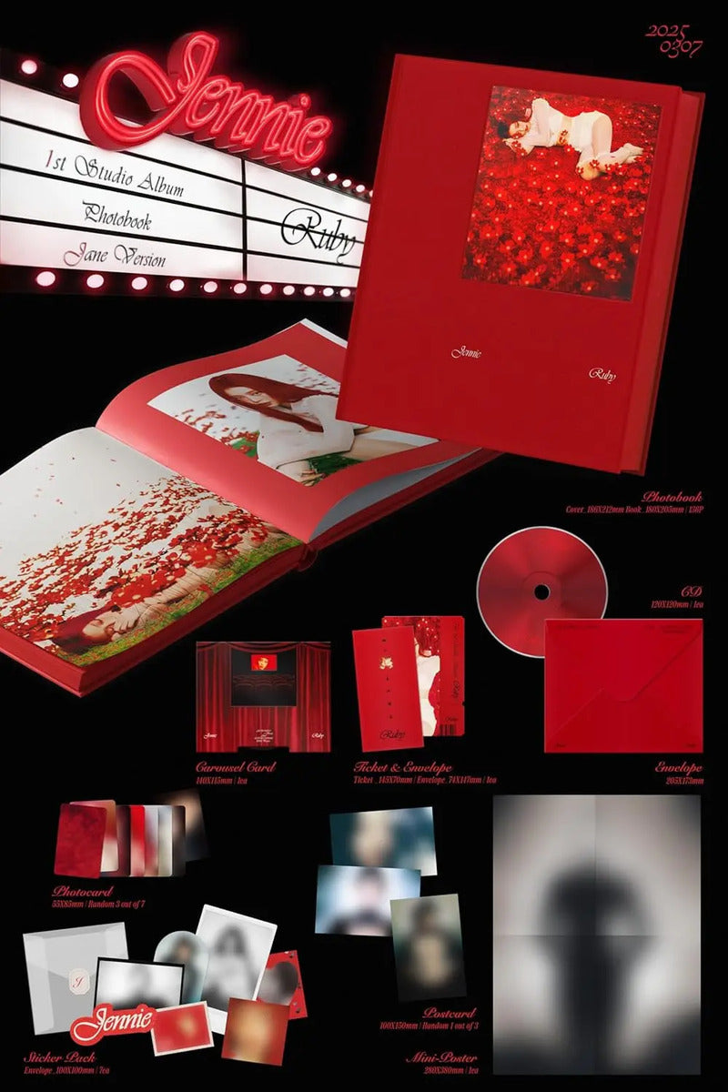 Jennie ( Blackpink ) The 1st Studio Album [ Ruby ] Photobook