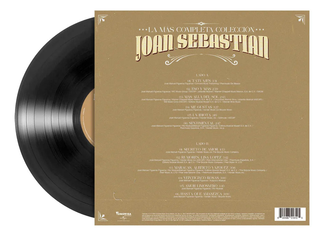 Joan Sebastian La Mas Completa Coleccion Lp Vinyl