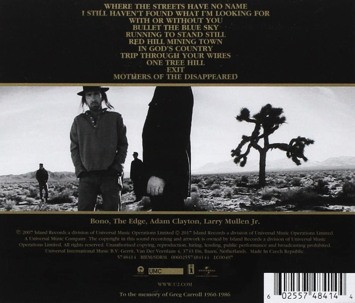 U2 - The Joshua Tree - Disco Cd (11 Canciones)