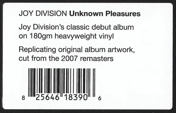 Joy Division Unknown Pleasures Lp Acetato Vinyl