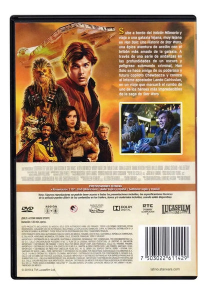 Han Solo Una Historia De Star Wars Pelicula Dvd