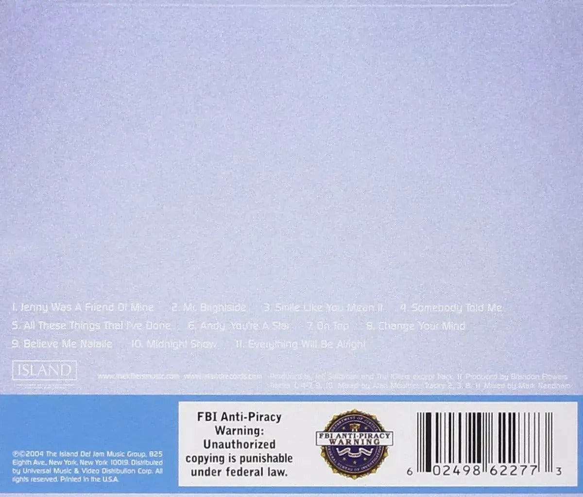 Hot Fuss - The Killers - Disco Cd - Nuevo (11 Canciones)