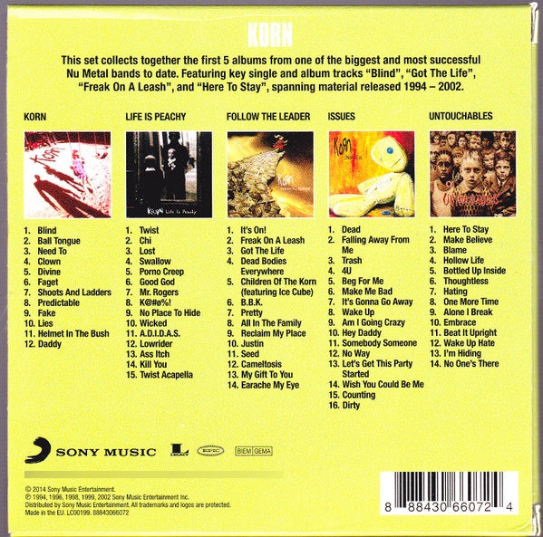 Korn Original Album Classics 5 Cd