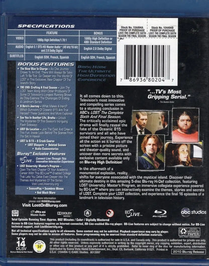 Lost Sexta Temporada 6 Seis Blu-ray