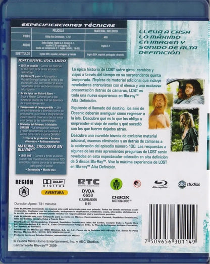 Lost Quinta Temporada 5 Cinco Blu-ray