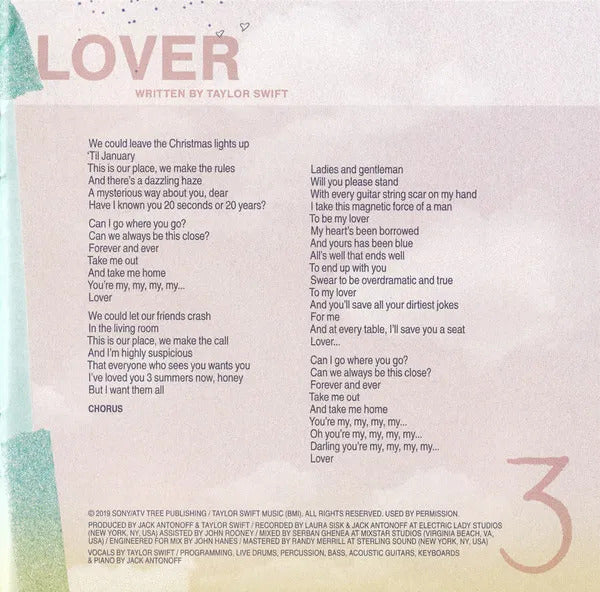 Taylor Swift Lover Disco Cd Importado Con Single