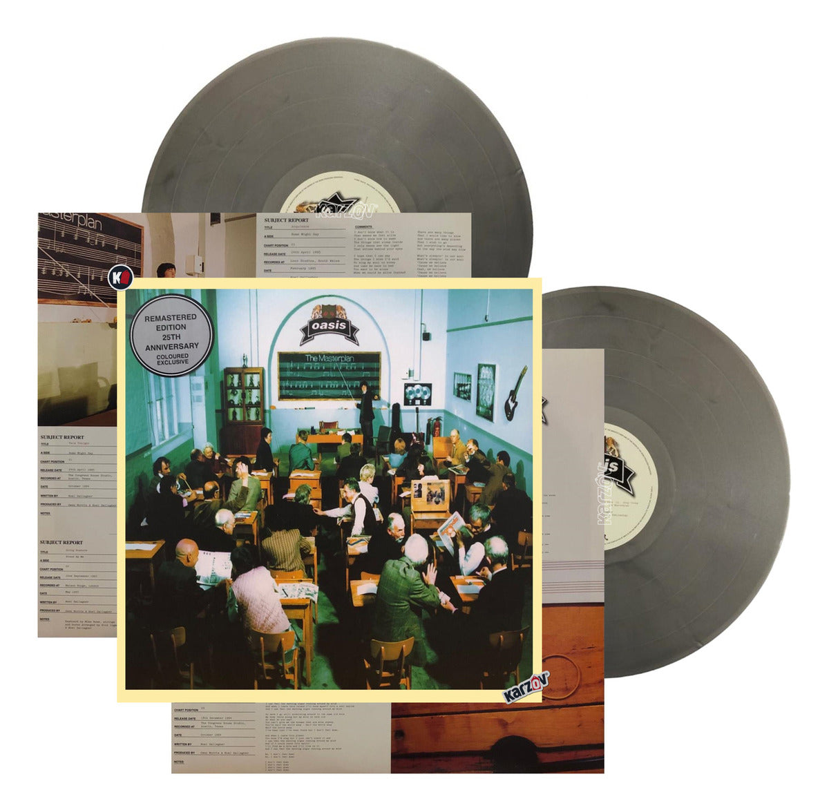 Oasis The Masterplan Silver Plateado 2 Lp Vinyl Edición Limitada