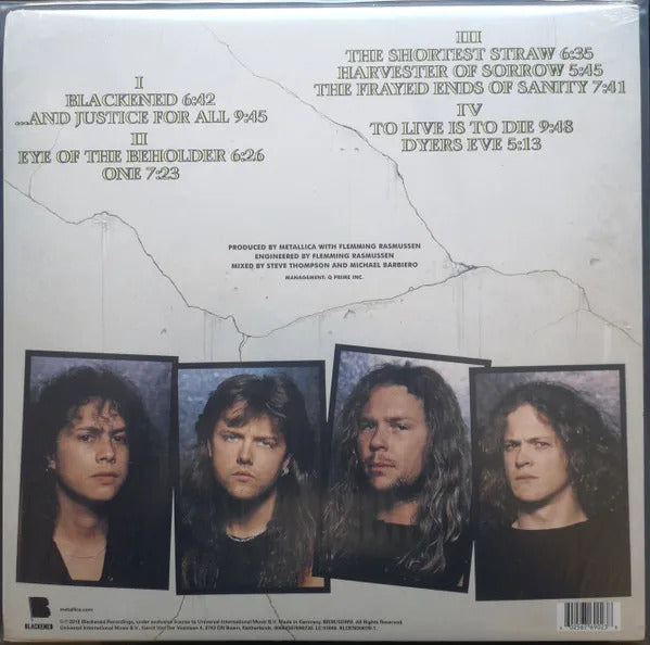 Metallica And Justice For All Remastered 2018 Vinyl 2 Lp