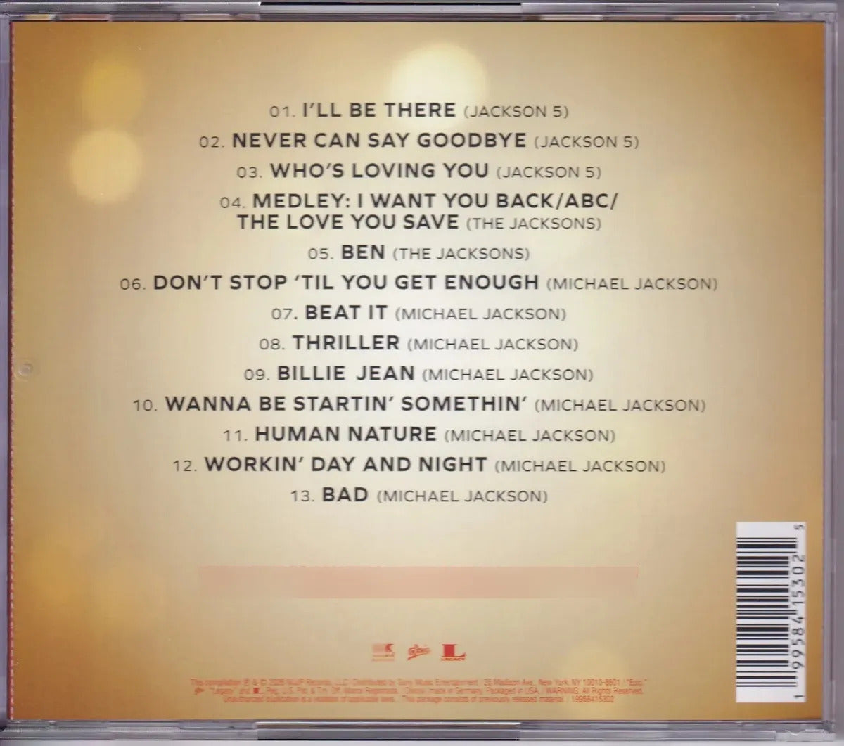 Michael Jackson Songs From The Motion Picture La Pelicula