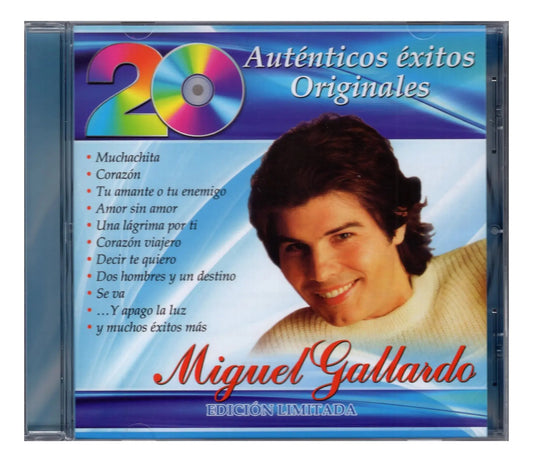 Miguel Gallardo 20 Auténticos Éxitos Originales Disco Cd