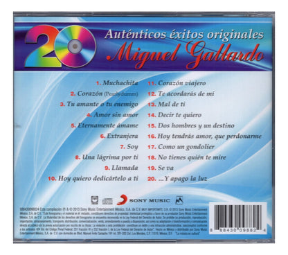 Miguel Gallardo 20 Auténticos Éxitos Originales Disco Cd