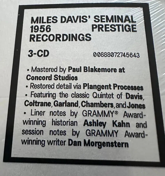 Miles Davis Miles 56 The Prestige Recordings 3 Cd