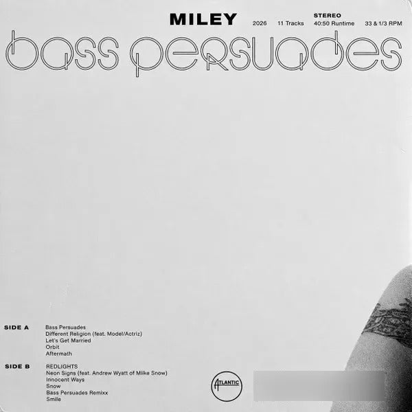 Miley Cyrus Bass Persuades Exclusive Lipstick Bonus Vinyl