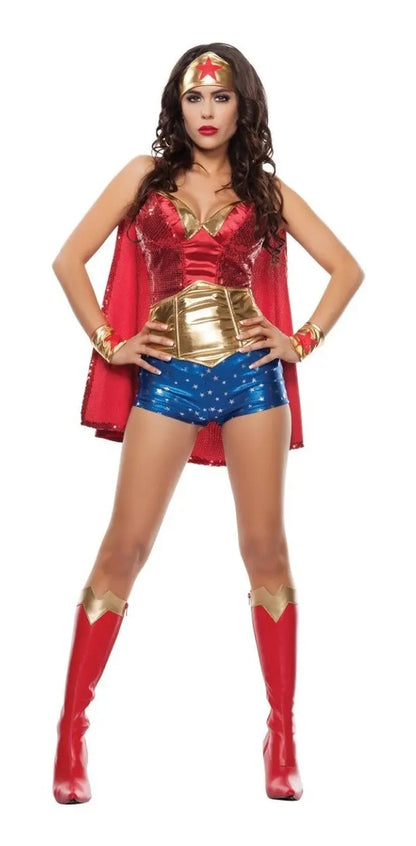 Disfraz Wonder Lady Sexy Mujer Maravilla Dc Mujer Dama