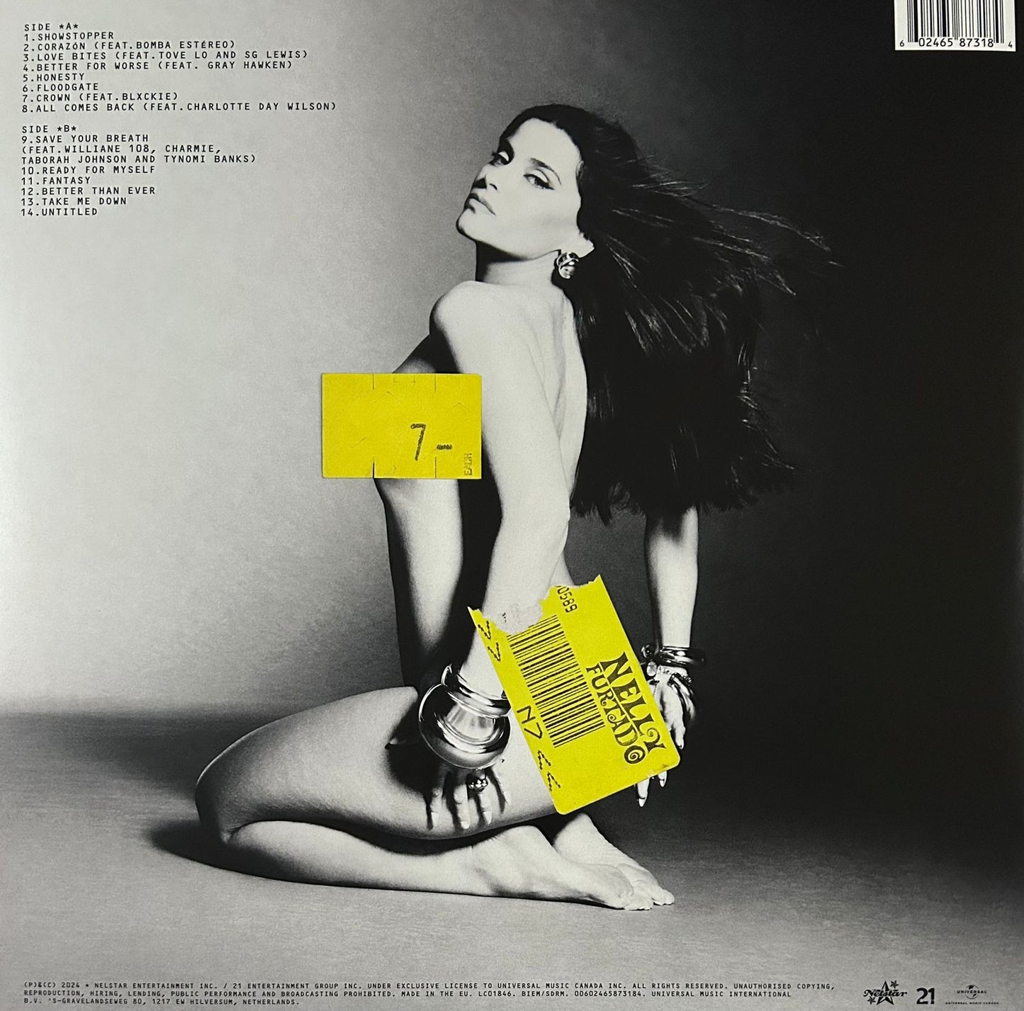 Nelly Furtado 7 Siete Plateado Silver Lp Vinyl