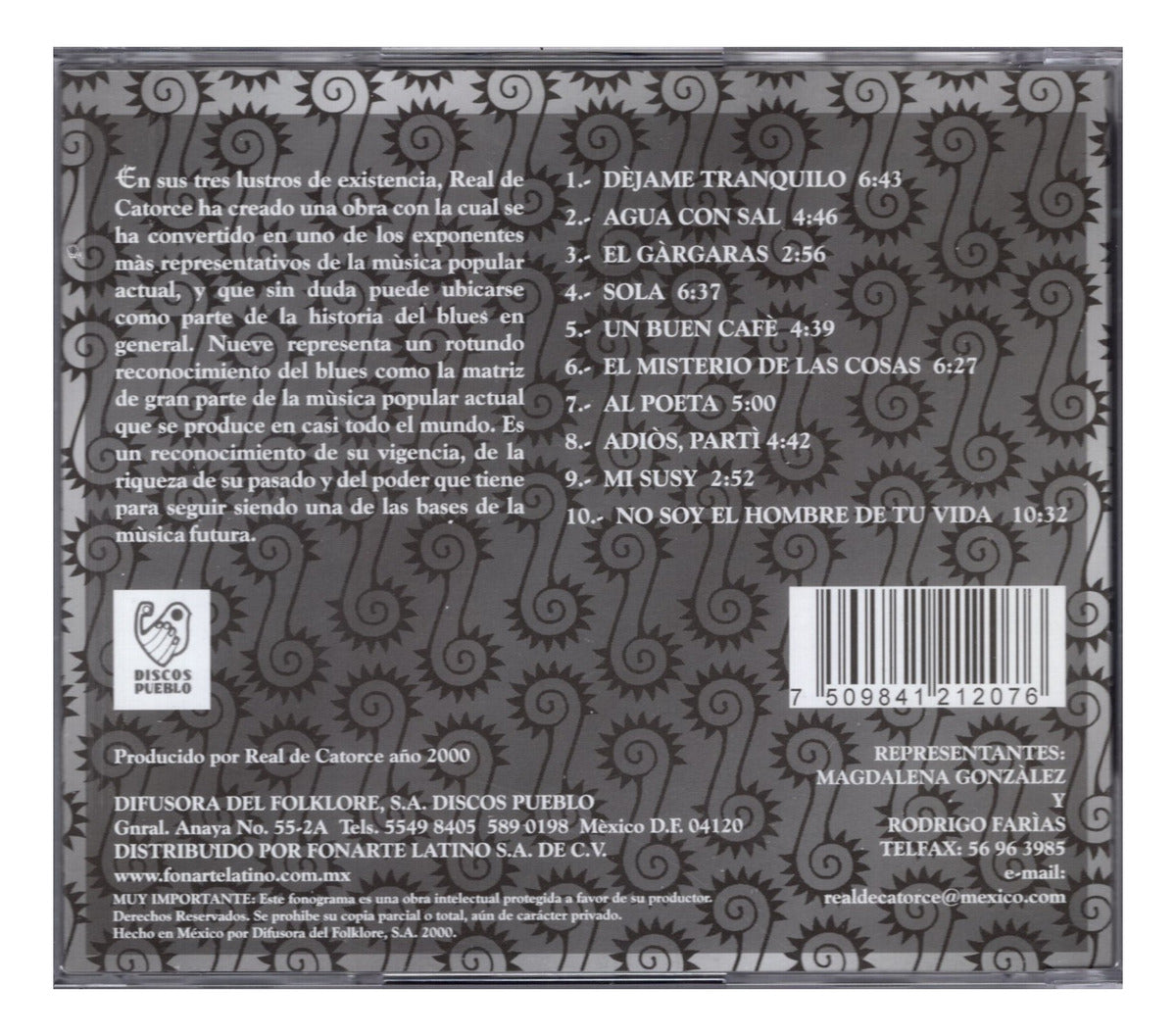 Real De Catorce Nueve Disco Cd