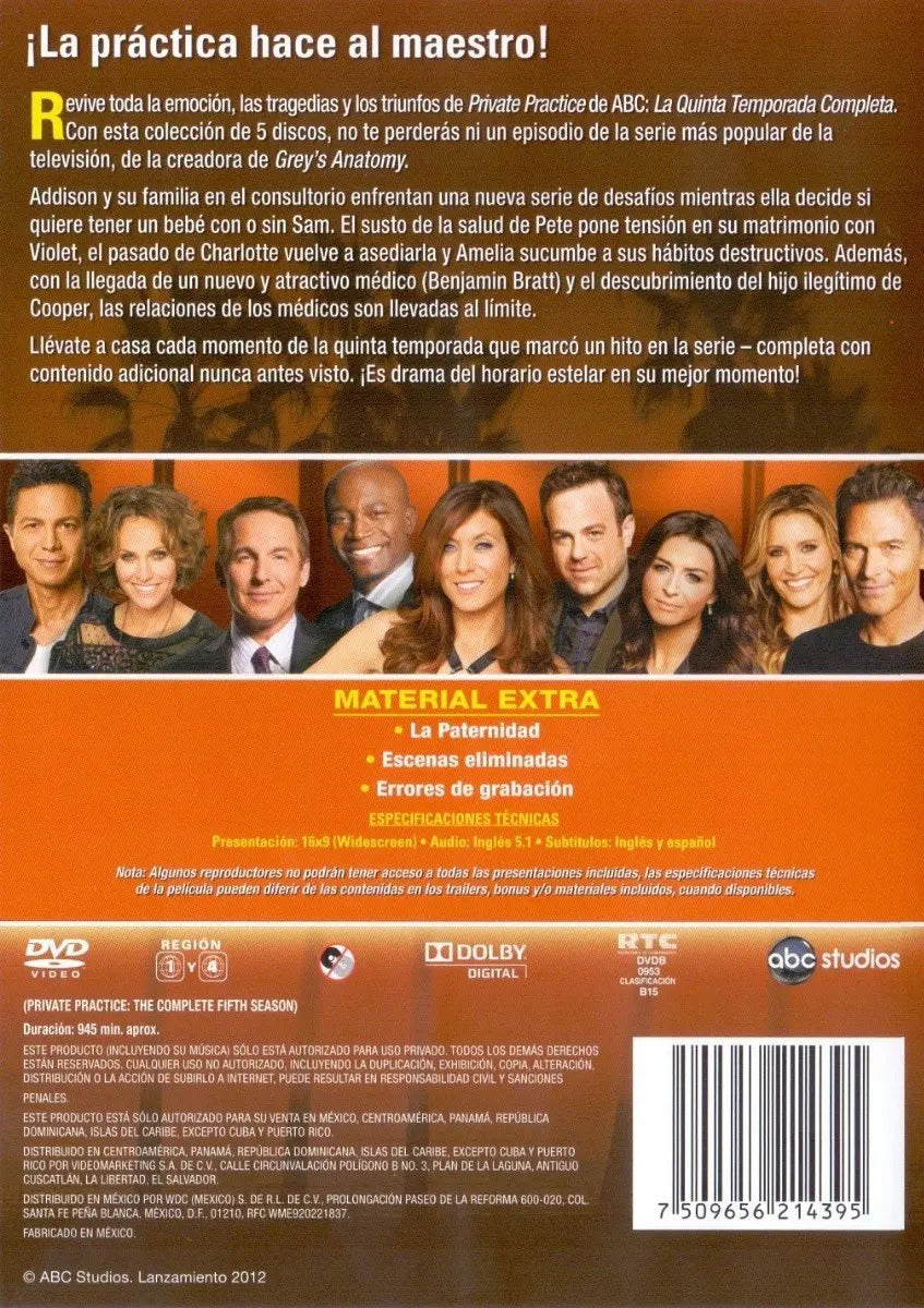Private Practice Quinta Temporada 5 Cinco Dvd