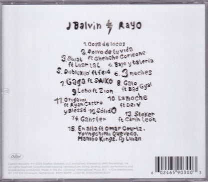 J Balvin Rayo Disco Cd