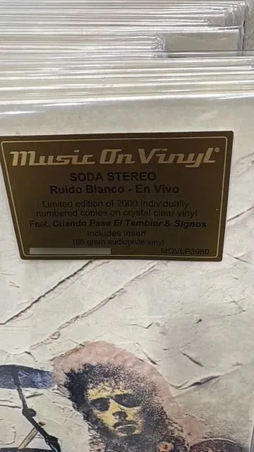 Soda Stereo Ruido Blanco En Vivo Crystal Clear Lp Vinyl