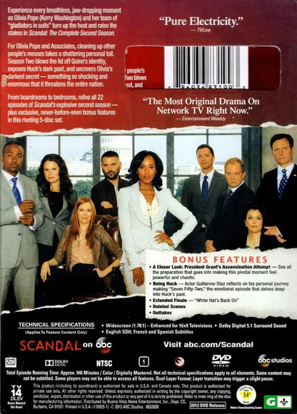 Scandal Temporada 2 Dos Serie Importada Dvd