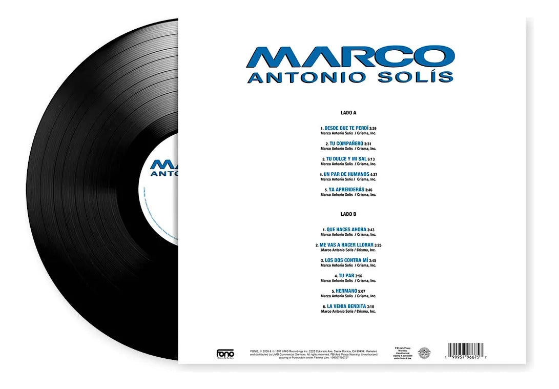 Marco Antonio Solis Homonimo Lp Vinyl