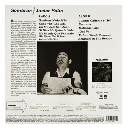 Javier Solis Sombras Gold Dorado Lp Vinyl
