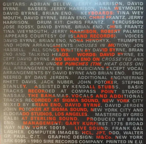 Talking Heads Remain In Light Lp Vinyl