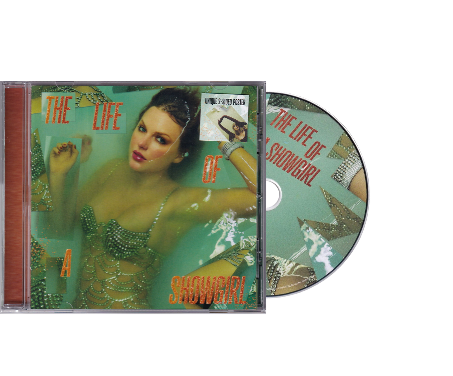 Taylor Swift The Life Of A Showgirl Disco Cd + Poster