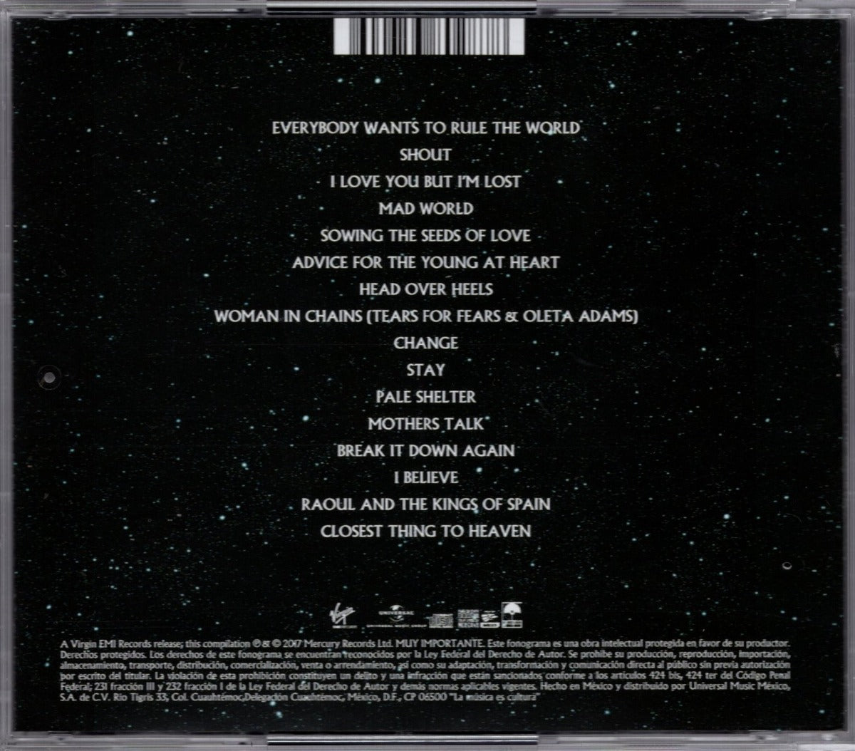 Tears For Fears Rule The World Disco Cd