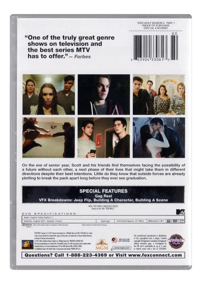 Teen Wolf Quinta Temporada 5 Cinco Parte 1 Uno Dvd