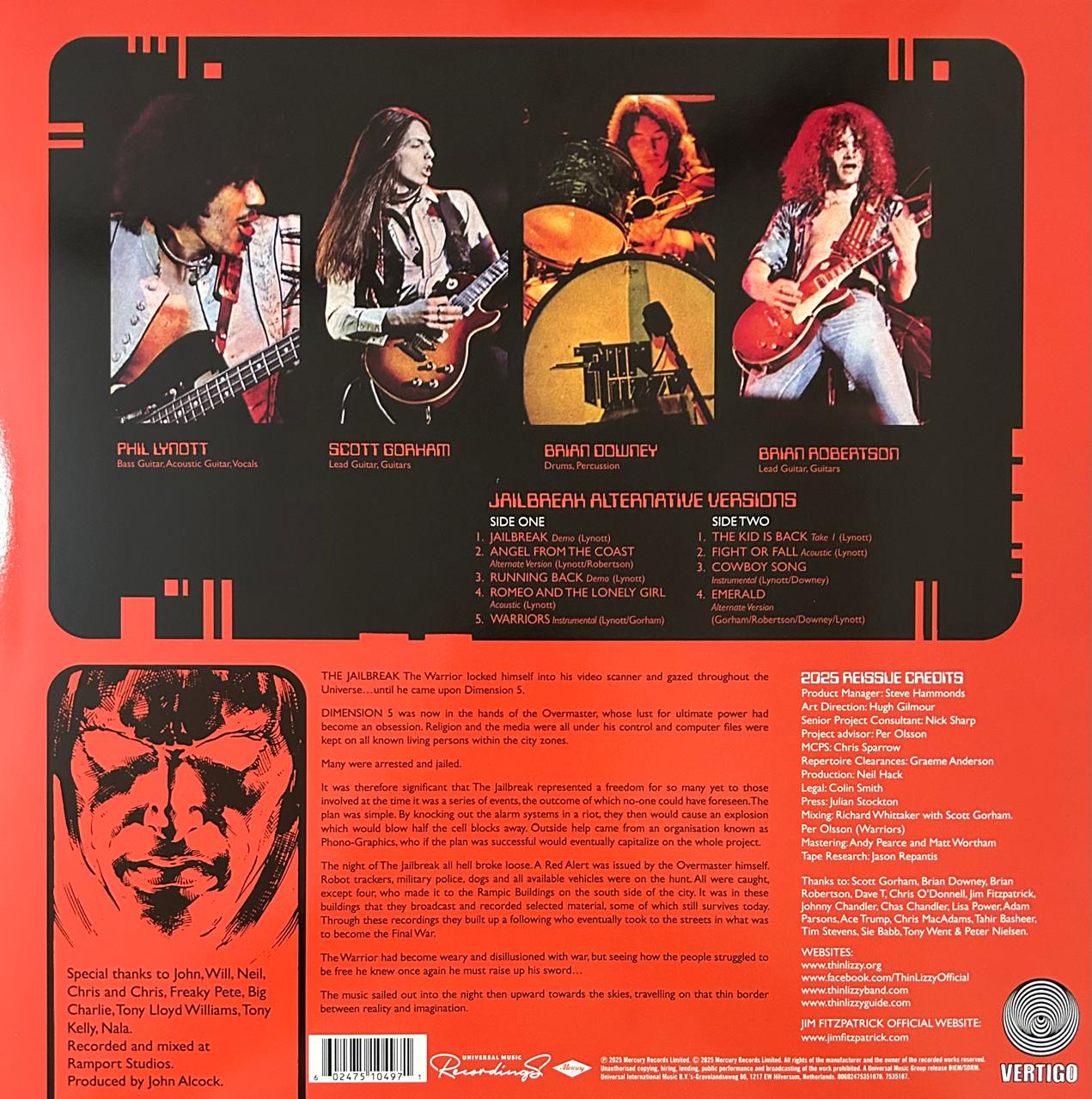 Thin Lizzy Jailbreak Alternate Version RSD 2025 LP Vinyl