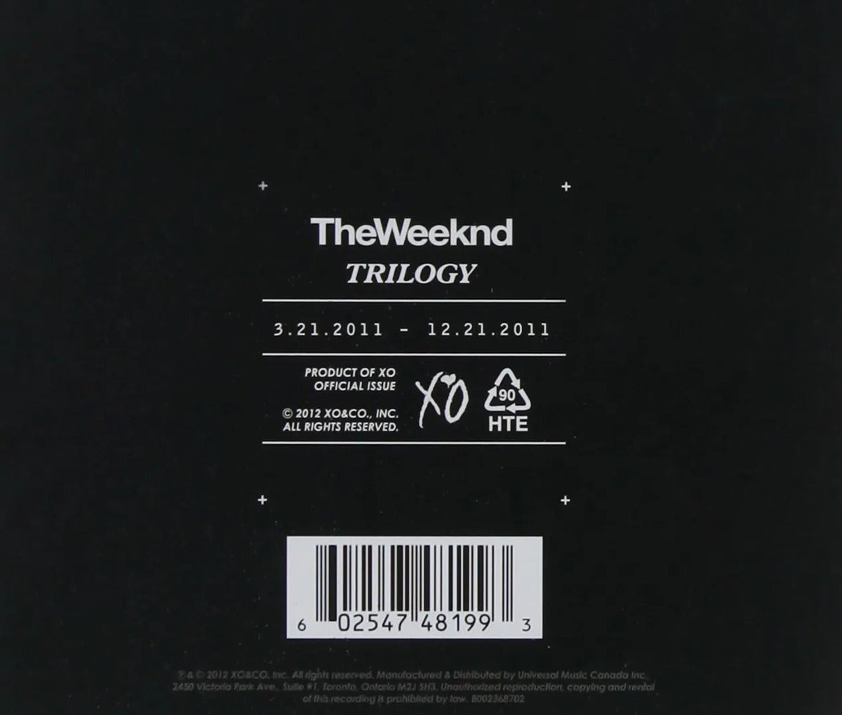 The Weeknd Thursday Cd