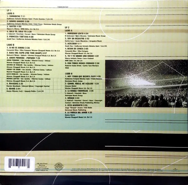 Timbiriche El Concierto 1998 Vinyl 2 Lp