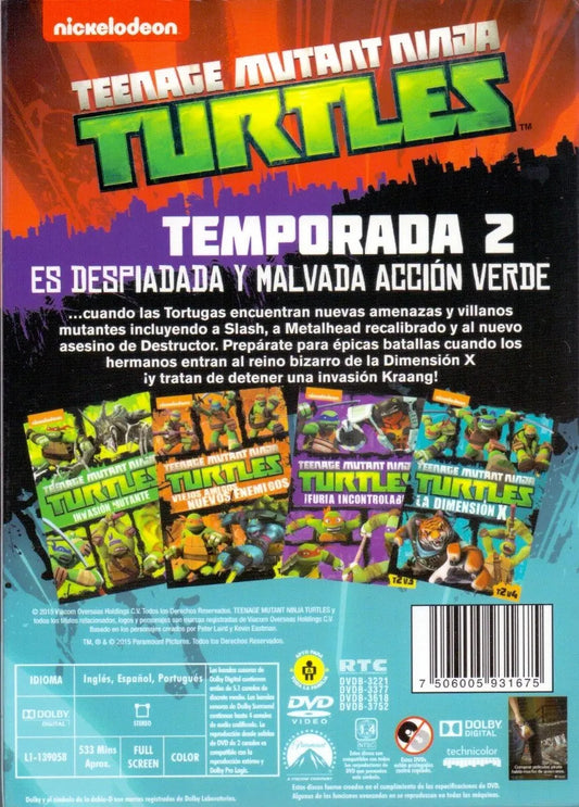 Tmnt Las Tortugas Ninja Segunda Temporada 2 Dos Dvd