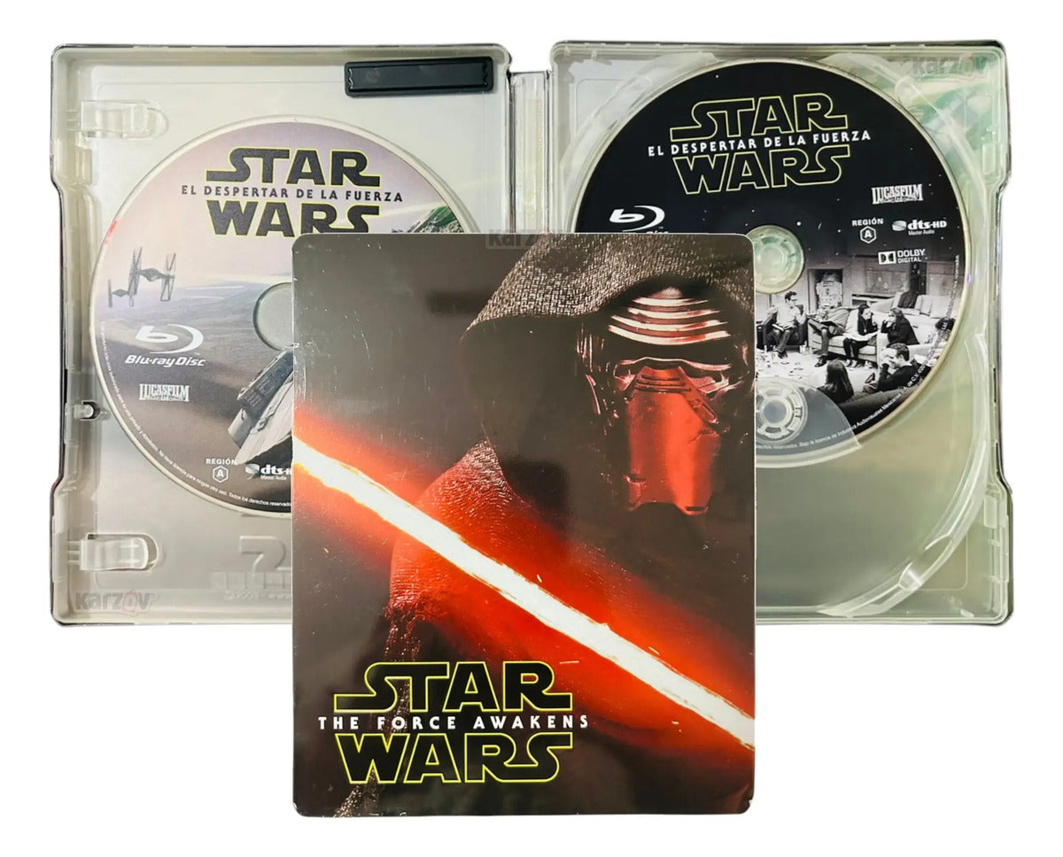 Star Wars 7 Despertar Fuerza Steelbook Blu-ray + Bonus ** (Usado)