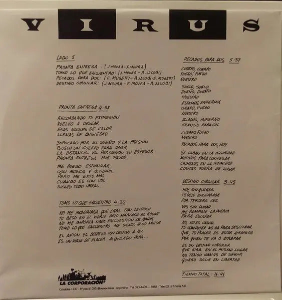 Virus Locura Lp Vinyl
