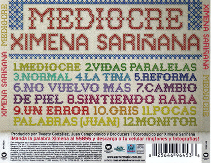 Ximena Sarinana Mediocre Disco Cd